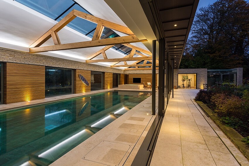 architectural lighting for outdoor pool